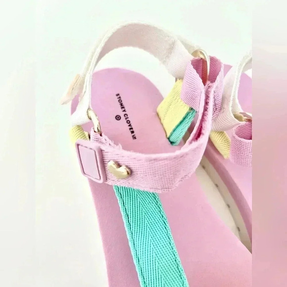 Stoney Clover Lane X Target Pastel Comfortable Adjustable Strap Sandals Size 7 - Picture 5 of 16